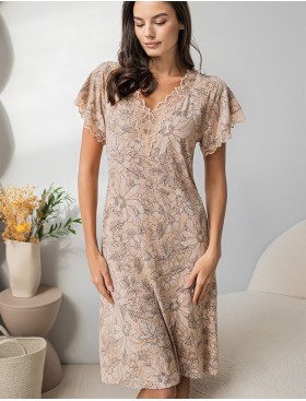 Длинная ночная сорочка Mia-Amore NELLY 1948, Цвет: бежевый, Размеры: 5XL