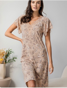 Длинная ночная сорочка Mia-Amore NELLY 1948, Цвет: бежевый, Размеры: 5XL, изображение 3