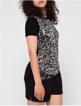 Леопардовый комплект с шортами Opium M-94/P-77, Цвет: леопард/черный, Размеры: L, изображение 3