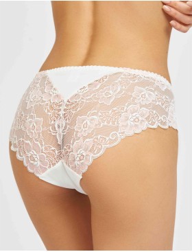 Трусы слипы биколор Simona M 045 молоко-роза, Цвет: молоко-роза, Размеры: L, изображение 2