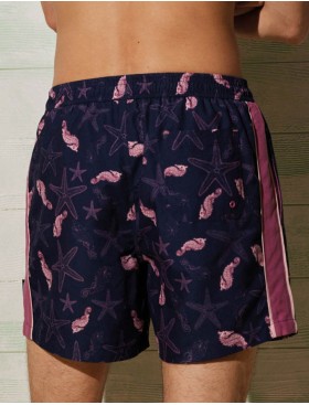 Мужские пляжные шорты Ysabel Mora 90091, Цвет: фиолетовый/вишневый, Размеры: L, изображение 2