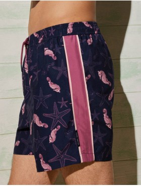 Мужские пляжные шорты Ysabel Mora 90091, Цвет: фиолетовый/вишневый, Размеры: L, изображение 3