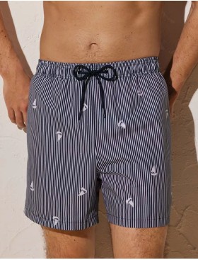 Мужские пляжные шорты Ysabel Mora 90126, Цвет: темно-синий/белый, Размеры: M