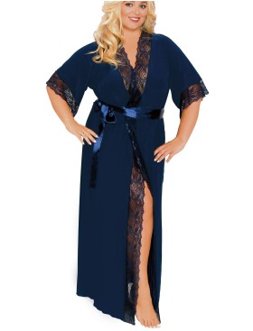 Длинный пеньюар Akcent 505 индиго, Цвет: индиго, Размеры: XL