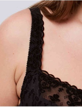 Бюстгальтер полумягкий Elli 9001 черный бархат, Цвет: бархат черный, Размеры: 75H, изображение 5