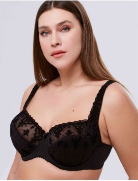 Бюстгальтер полумягкий Elli 9001 черный бархат, Цвет: бархат черный, Размеры: 75H, изображение 3