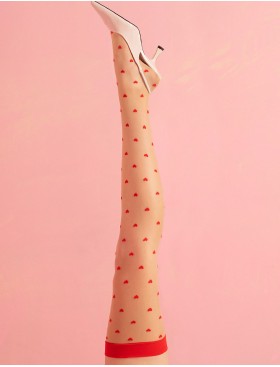 Чулки Fiore 4092/O LOVE BOOSTER 15 den пудровый/красный, Цвет: пудровый/красный, Размеры: 4, изображение 2