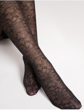 Колготки с узором Fiore 6085/G ARIEL 30 den черный, Цвет: черный, Размеры: 3