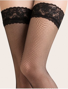 Чулки в мелкую сеточку Gabriella 151-221 CALZE KABARETTE чёрный, Цвет: чёрный, Размеры: 1/2