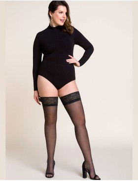 Чулки Gabriella 164 CALZE PLUS 15 den чёрный, Цвет: чёрный, Размеры: 5/6, изображение 3