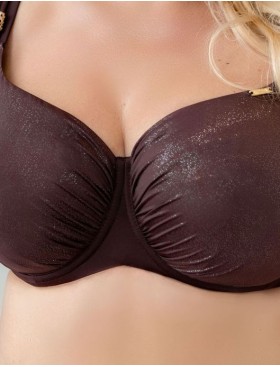 Мягкий бюстгальтер от купальника Kris Line KORFU soft roma, Цвет: коричневый, Размеры: 95D, изображение 5