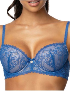 Бюстгальтер балконет пуш-ап MAT MARINA niebieski M-3637-11, Цвет: голубой, Размеры: 70F