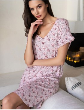 Сорочка трикотажная Mia-Amore INESSA 5011, Цвет: пудра, Размеры: 2XL/3XL, изображение 4