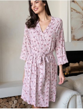 Халат женский вискоза Mia-Amore INESSA 5013, Цвет: пудра, Размеры: 4XL/5XL, изображение 4