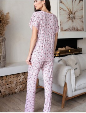 Пижама женская с брюками Mia-Amore INESSA 5016, Цвет: пудра, Размеры: L, изображение 2