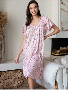 Длинная ночная сорочка Mia-Amore INESSA 5018, Цвет: пудра, Размеры: XL