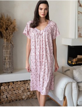 Длинная ночная сорочка Mia-Amore INESSA 5018, Цвет: пудра, Размеры: XL, изображение 3