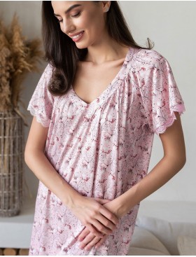 Длинная ночная сорочка Mia-Amore INESSA 5018, Цвет: пудра, Размеры: XL, изображение 4