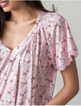 Длинная ночная сорочка Mia-Amore INESSA 5018, Цвет: пудра, Размеры: XL, изображение 5