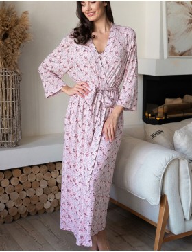 Халат женский длинный Mia-Amore INESSA 5019, Цвет: пудра, Размеры: 2XL/3XL
