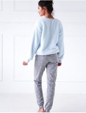 Теплая пижама с брюками Sensis IDOLE, Цвет: голубой, Размеры: S, изображение 3