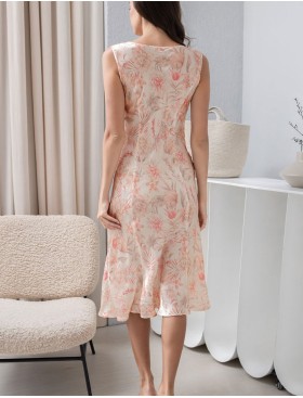 Длинная сорочка из шелка и вискозы Mia-Amore MOLLY 1928, Цвет: персиковый, Размеры: 2XL, изображение 2