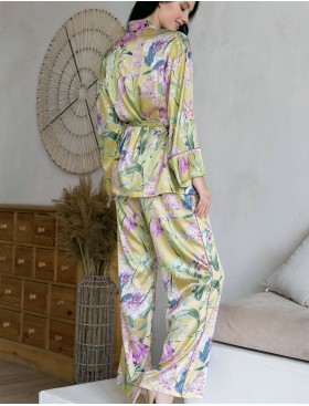 Пижама тройка из натурального шелка Mia-Amore IOLANTA 3955, Цвет: мультицвет, Размеры: S, изображение 4