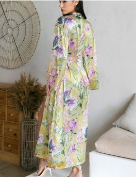 Шелковый домашний халат Mia-Amore IOLANTA 3959, Цвет: мультицвет, Размеры: 2XL/3XL, изображение 2