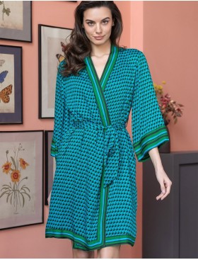 Халат с геометрическим рисунком Mia-Amore KAILI 5033, Цвет: малахит, Размеры: 2XL/3XL, изображение 3