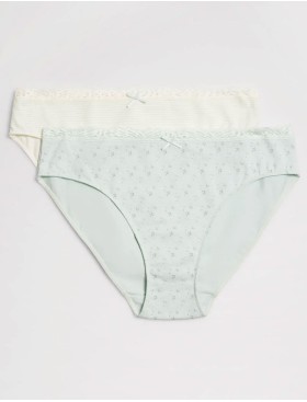 Набор трусов слипов Ysabel Mora 19405 MIDI (2 шт), Цвет: голубой+экрю, Размеры: XL, изображение 5