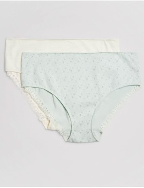 Высокие слипы Ysabel Mora 19406 HIGH WAIST в наборе из 2-х штук, Цвет: голубой+экрю, Размеры: L, изображение 5