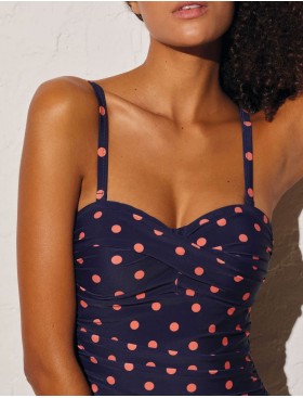 Слитный купальник Ysabel Mora 82295 синий/персиковый, Цвет: синий/персиковый, Размеры: 80B, изображение 4