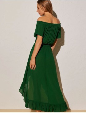 Платье пляжное с ассиметричным подолом Ysabel Mora 85918 зеленый, Цвет: зеленый, Размеры: S, изображение 2