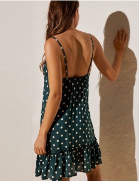 Пляжный сарафан с рюшей Ysabel Mora 85954 зеленый/белый, Цвет: зеленый/белый, Размеры: L, изображение 2