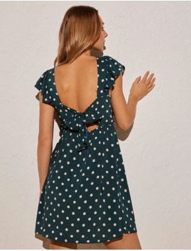 Платье пляжное в горох Ysabel Mora 85955 зеленый/белый, Цвет: зеленый/белый, Размеры: S, изображение 2