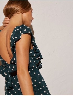 Платье пляжное в горох Ysabel Mora 85955 зеленый/белый, Цвет: зеленый/белый, Размеры: S, изображение 3