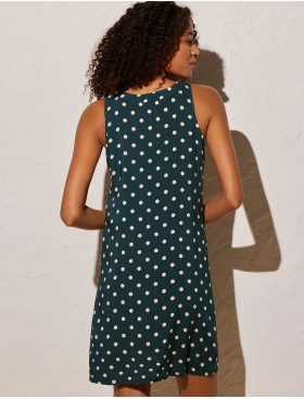 Платье пляжное в горох Ysabel Mora 85957 зеленый/белый, Цвет: зеленый/белый, Размеры: S, изображение 2