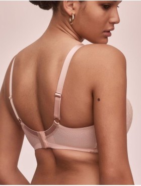 Кружевной бюстгальтер с поролоном Alles GLOW U/W roz, Цвет: пудровый, Размеры: 70F, изображение 2