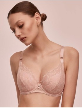 Бюстгальтер с пуш-ап Alles GLOW P-UP roz, Цвет: пудровый, Размеры: 70F, изображение 3