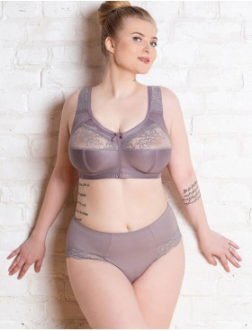 Трусы слипы-миди Honey H34-17-K серый жемчуг, Цвет: серый жемчуг, Размеры: 4XL, изображение 3