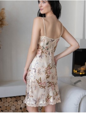 Ночная сорочка из шелка и вискозы Mia-Amore AMELY 5040 молоко, Цвет: молоко, Размеры: M, изображение 2