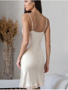 Короткая шелковая сорочка Mia-Amore AMELY 5041 молоко, Цвет: молоко, Размеры: S, изображение 2