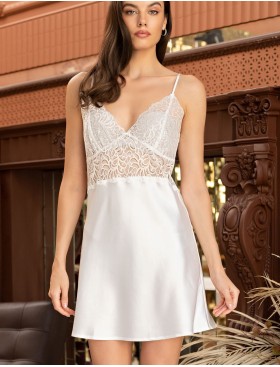 Атласная сорочка Mia-Amore MISTY 7261 белый, Цвет: белый, Размеры: XL, изображение 3