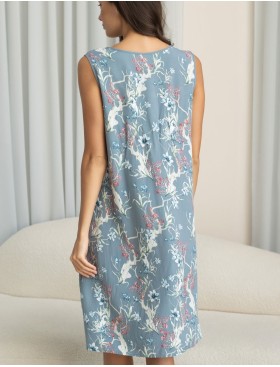 Длинная сорочка из тканой вискозы Mia-Amore ZOE 1965, Цвет: серый, Размеры: 3XL, изображение 2