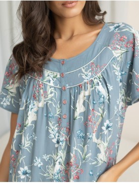 Ночная сорочка большого размера Mia-Amore ZOE 1968, Цвет: серый, Размеры: XL, изображение 4