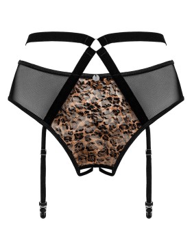 Сексуальный пояс Obsessive ALLUNES GARTER BELT, Цвет: черный, Размеры: S/M, изображение 4