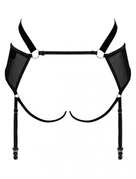 Сексуальный пояс Obsessive ALLUNES GARTER BELT, Цвет: черный, Размеры: S/M, изображение 5