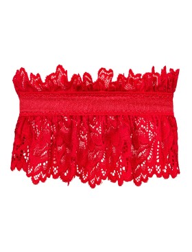 Кружевная подвязка Obsessive AMOR GARTER CHERRIS, Цвет: красный, Размеры: UN, изображение 3