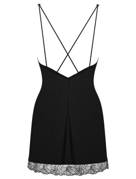 Черная сорочка + стринги Obsessive BELLA ROU CHEMISE, Цвет: черный, Размеры: XL/2XL, изображение 4