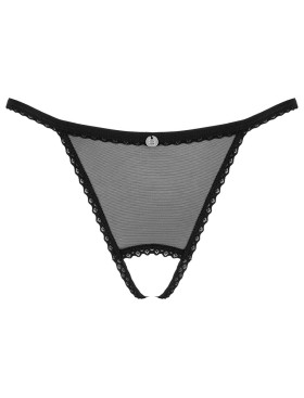 Стринги с доступом Obsessive CELIA NOIR CROTCHLESS THONG, Цвет: черный, Размеры: M/L, изображение 4